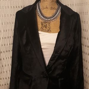 Black velvet blazer